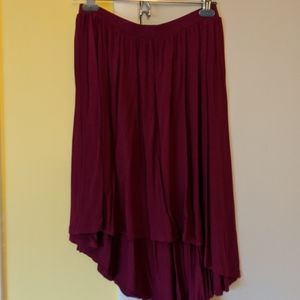 Pinkish-purple high low skirt